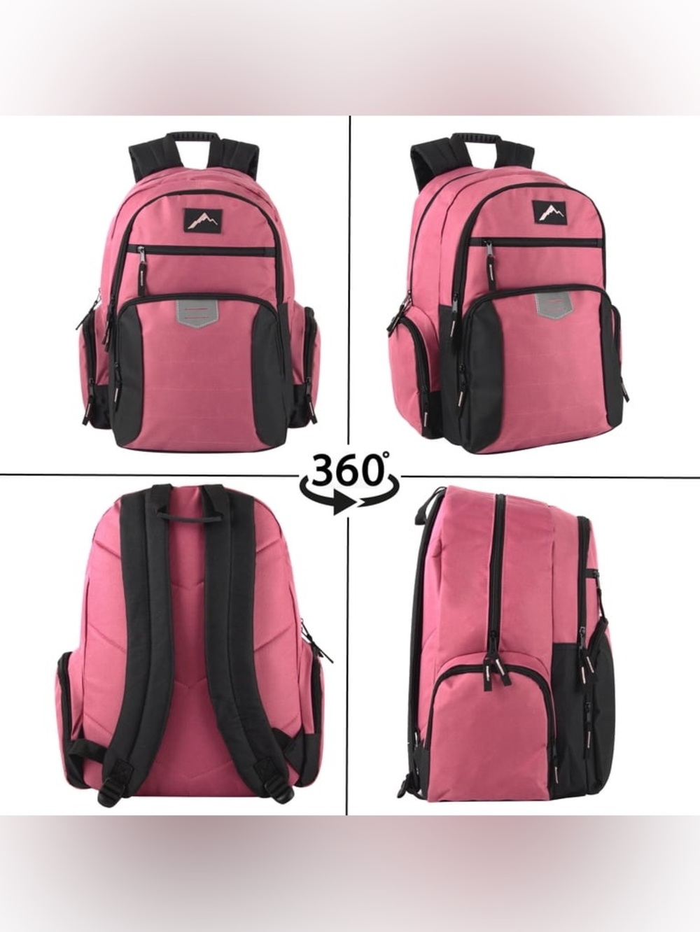 Multi Compartment Backpack in Purple & Black NWT - Picture 4 of 6